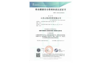 職業(yè)健康安全管理體系認(rèn)證證書